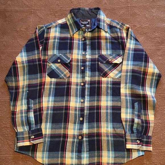 Steel Town Navy Striped Button Down - Picture 4 of 5